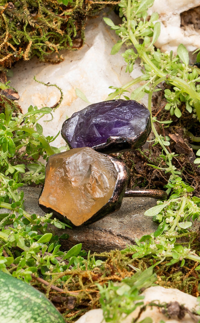 Emanations Amethyst & Citrine Ring