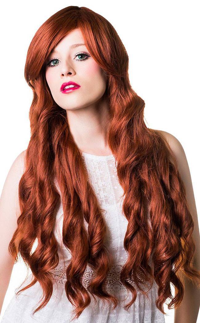 Ember Long Auburn Wavy Wig-Rockstar Wigs-Tragic Beautiful