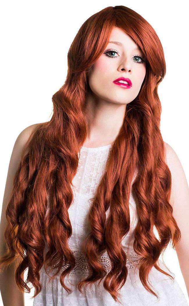 Ember Long Auburn Wavy Wig-Rockstar Wigs-Tragic Beautiful