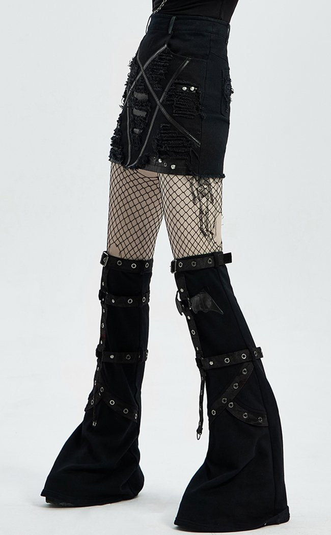 Enmity Denim Mini Skirt-Punk Rave-Tragic Beautiful