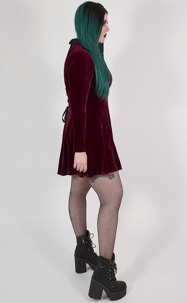 Ensnared Velvet Dress | Red | Plus Size-Punk Rave-Tragic Beautiful