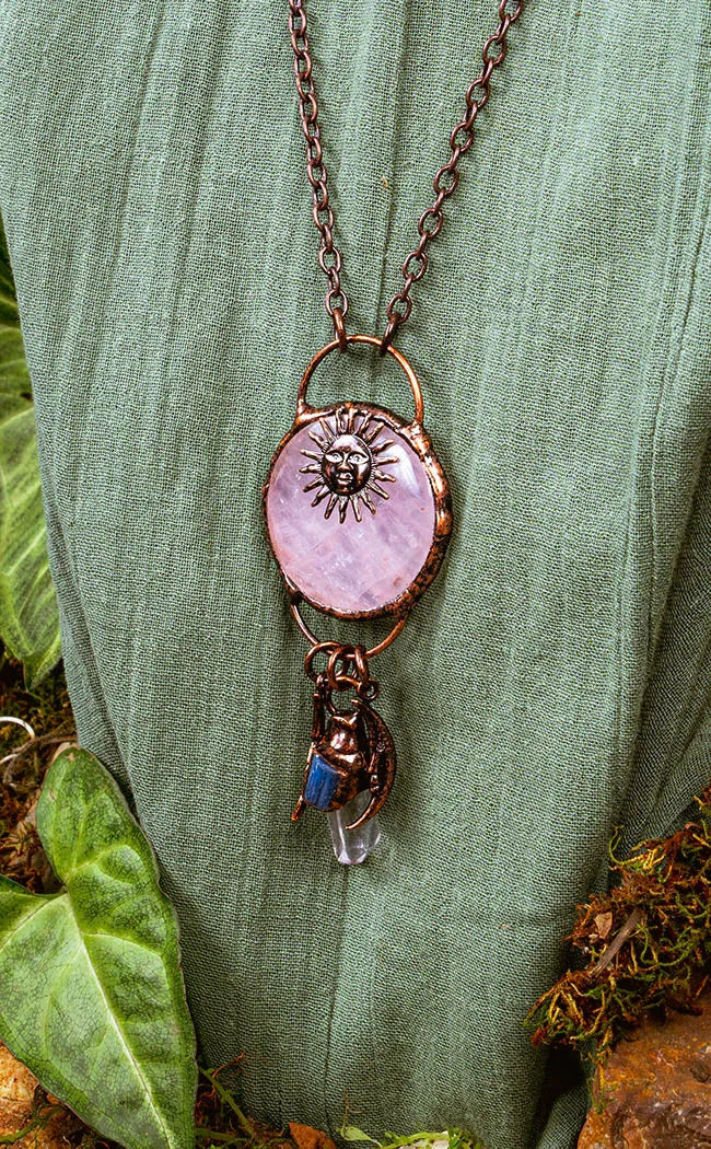 Equilibrium Rose Quartz Crystal Necklace