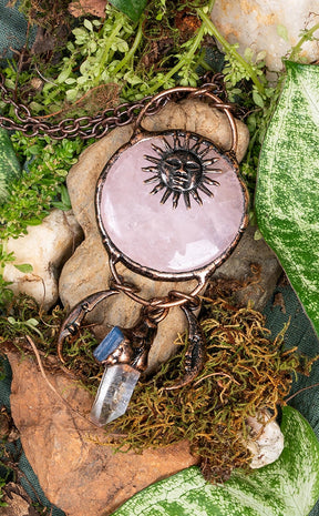 Equilibrium Rose Quartz Crystal Necklace