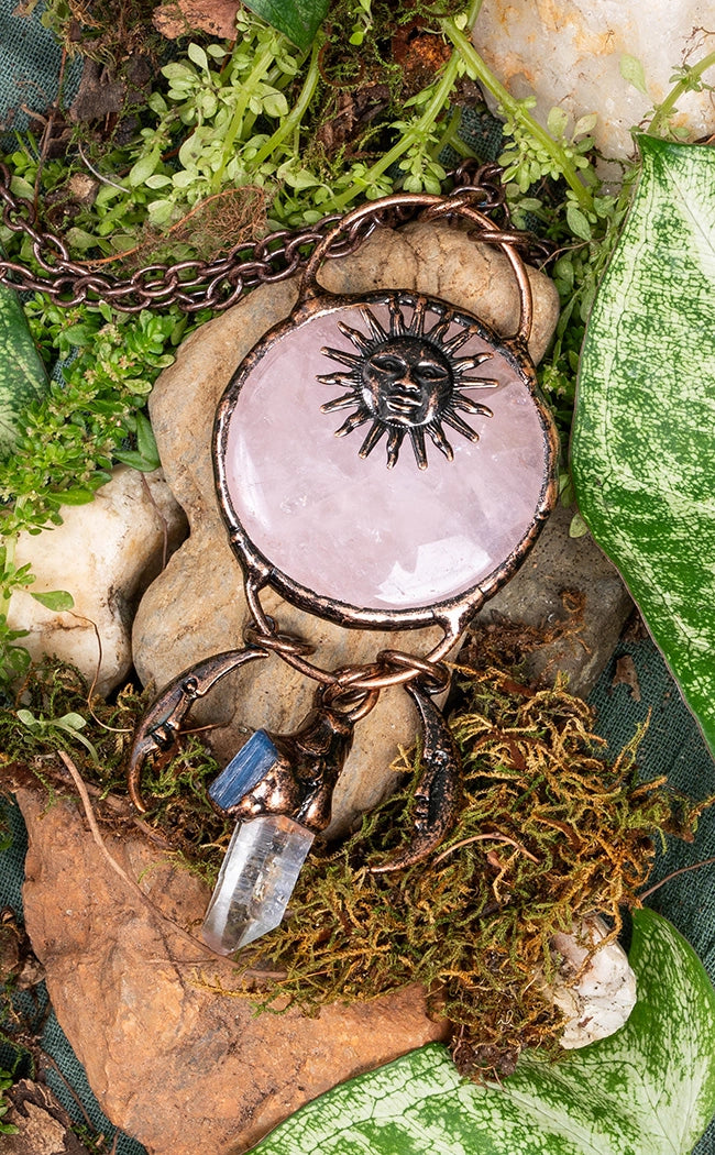 Equilibrium Rose Quartz Crystal Necklace