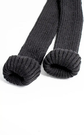 Extra Long Knit Leg Warmers | Black or White-Cold Black Heart-Tragic Beautiful