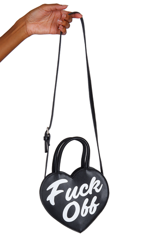 F Off F You Heart Shaped Crossbody Bag-Too Fast Brand-Tragic Beautiful