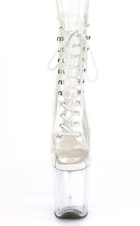 FLAMINGO-1021 Clear Ankle Boots-Pleaser-Tragic Beautiful