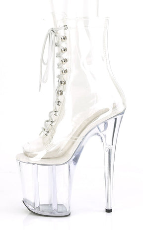 FLAMINGO-1021 Clear Ankle Boots-Pleaser-Tragic Beautiful