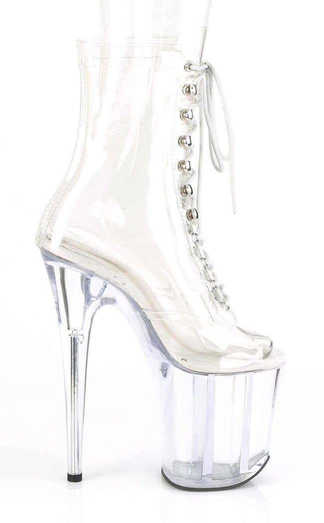 FLAMINGO-1021 Clear Ankle Boots-Pleaser-Tragic Beautiful