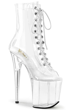 FLAMINGO-1021 Clear Ankle Boots-Pleaser-Tragic Beautiful