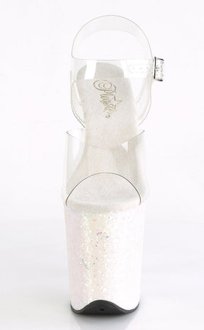 FLAMINGO-808LG Opalescent Multi Glitter Heels-Pleaser-Tragic Beautiful