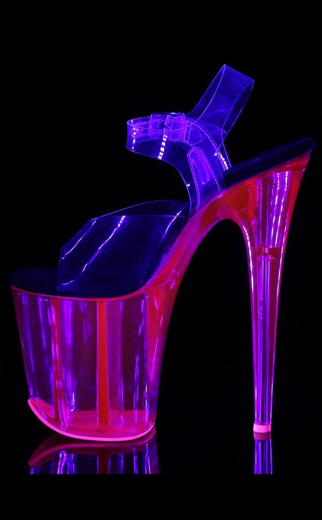 FLAMINGO-808UVT Hot Pink Tinted Heels-Pleaser-Tragic Beautiful