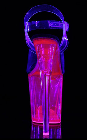 FLAMINGO-808UVT Hot Pink Tinted Heels-Pleaser-Tragic Beautiful