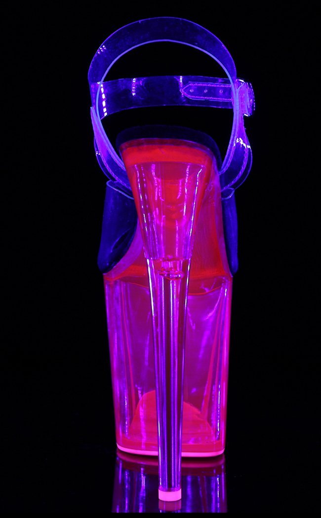 FLAMINGO-808UVT Hot Pink Tinted Heels-Pleaser-Tragic Beautiful