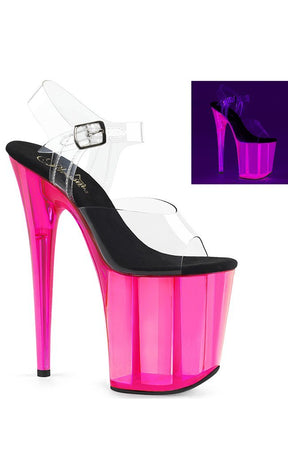 FLAMINGO-808UVT Hot Pink Tinted Heels-Pleaser-Tragic Beautiful