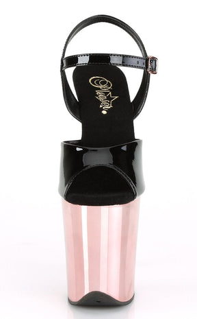 FLAMINGO-809 Rose Gold Chrome Heels-Pleaser-Tragic Beautiful