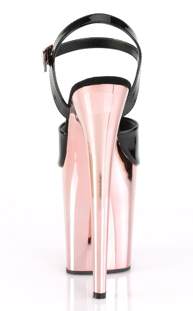FLAMINGO-809 Rose Gold Chrome Heels-Pleaser-Tragic Beautiful