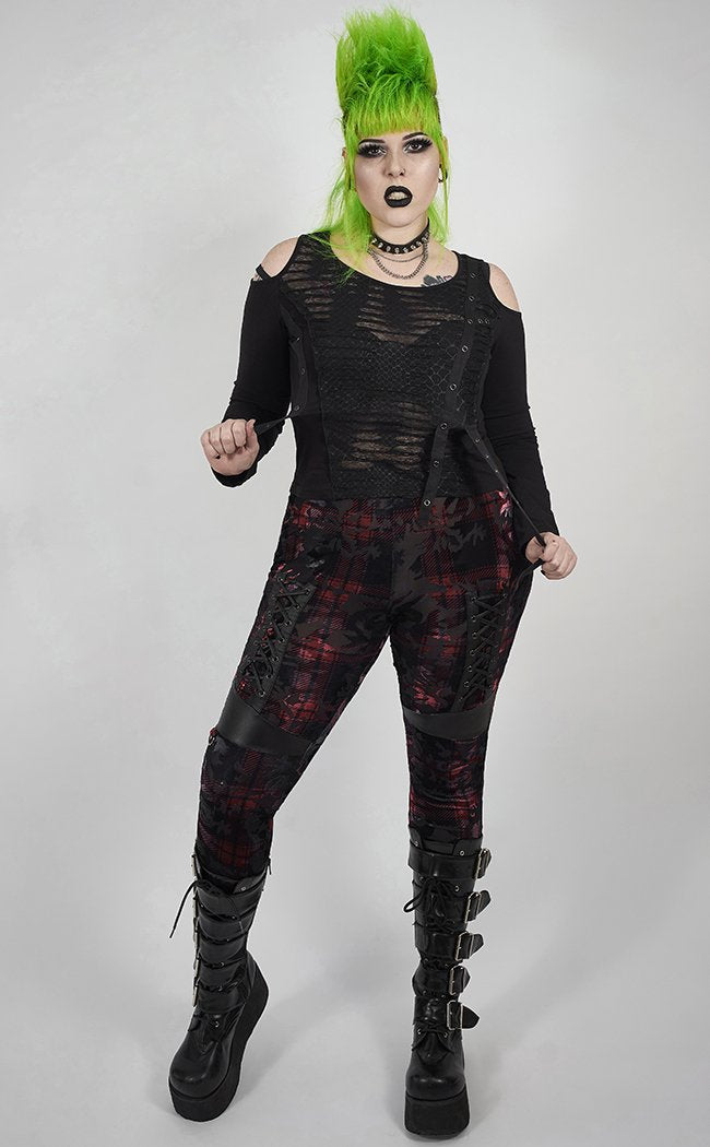 Fractured Reality Long Sleeve Top | Plus Size-Punk Rave-Tragic Beautiful