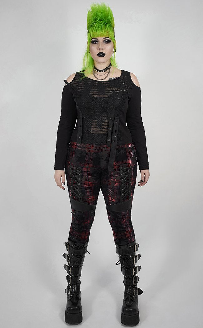 Fractured Reality Long Sleeve Top | Plus Size-Punk Rave-Tragic Beautiful