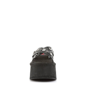 FUNN-29 Black Platform Slide Sandals