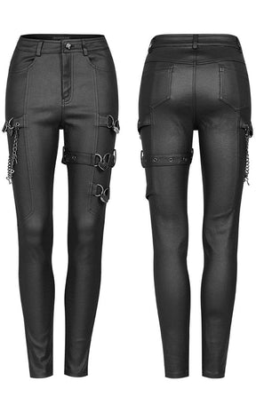 Gladiatrix Faux Leather Jeans-Punk Rave-Tragic Beautiful