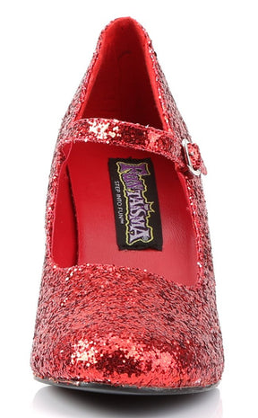 GLINDA-50G Red Glitter Heels-Funtasma-Tragic Beautiful