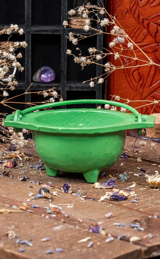 Green Cast Iron Cauldron