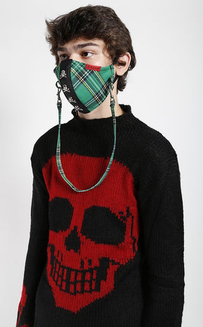 Green Plaid Face Mask-Tripp NYC-Tragic Beautiful