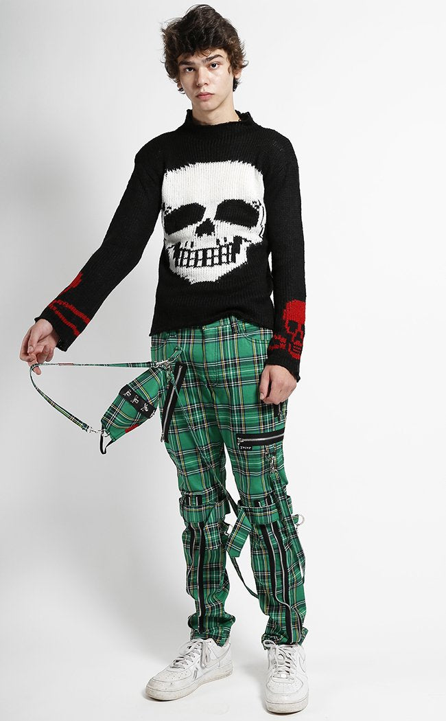 Green Plaid Face Mask-Tripp NYC-Tragic Beautiful