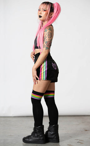 Groovy Velour Shorts-Killstar-Tragic Beautiful