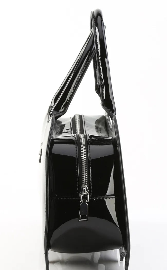 HB-115 Black Patent Handbag