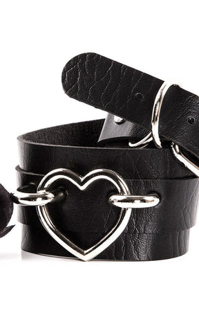 Heart Slave Choker - Black-Cold Black Heart-Tragic Beautiful