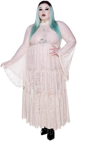 Hecate Lace Maxi Dress | Ivory-Killstar-Tragic Beautiful