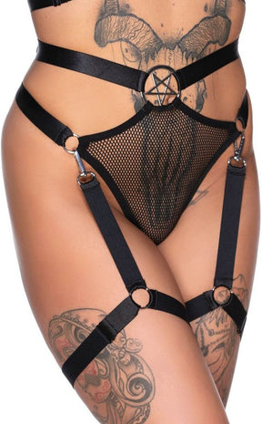 Hell Kitty Fishnet Panty | Black-Killstar-Tragic Beautiful