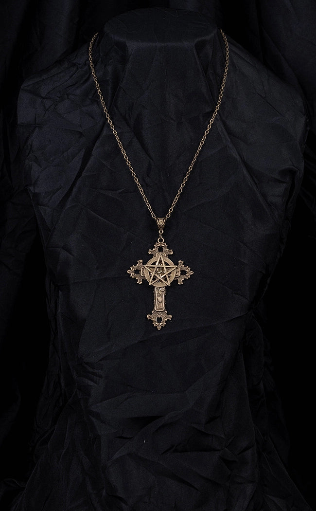 Hellfire Reign Necklace | Antique Brass