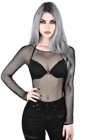 Hellrazor Fishnet Top-Killstar-Tragic Beautiful