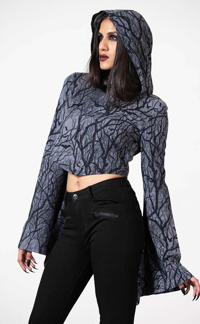 Hexmoon Cropped Hoodie-Killstar-Tragic Beautiful