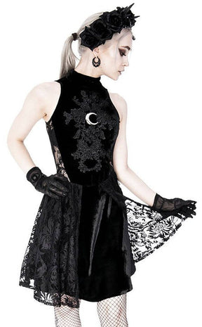 High Neck Crescent Lace Dress-Restyle-Tragic Beautiful