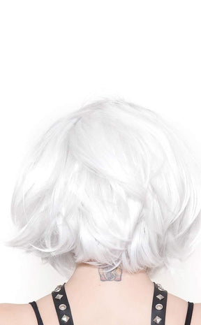 Hologram 12 inch White Bobbed Wig-Rockstar Wigs-Tragic Beautiful