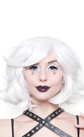 Hologram 12 inch White Bobbed Wig-Rockstar Wigs-Tragic Beautiful