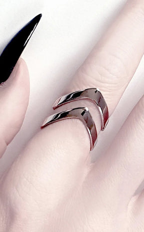 Hunt Sterling Silver Ring-Rogue & Wolf-Tragic Beautiful