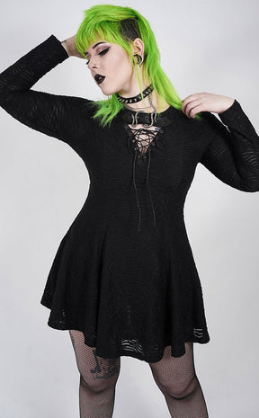 Imelda Long Sleeve Dress | Plus Size-Punk Rave-Tragic Beautiful