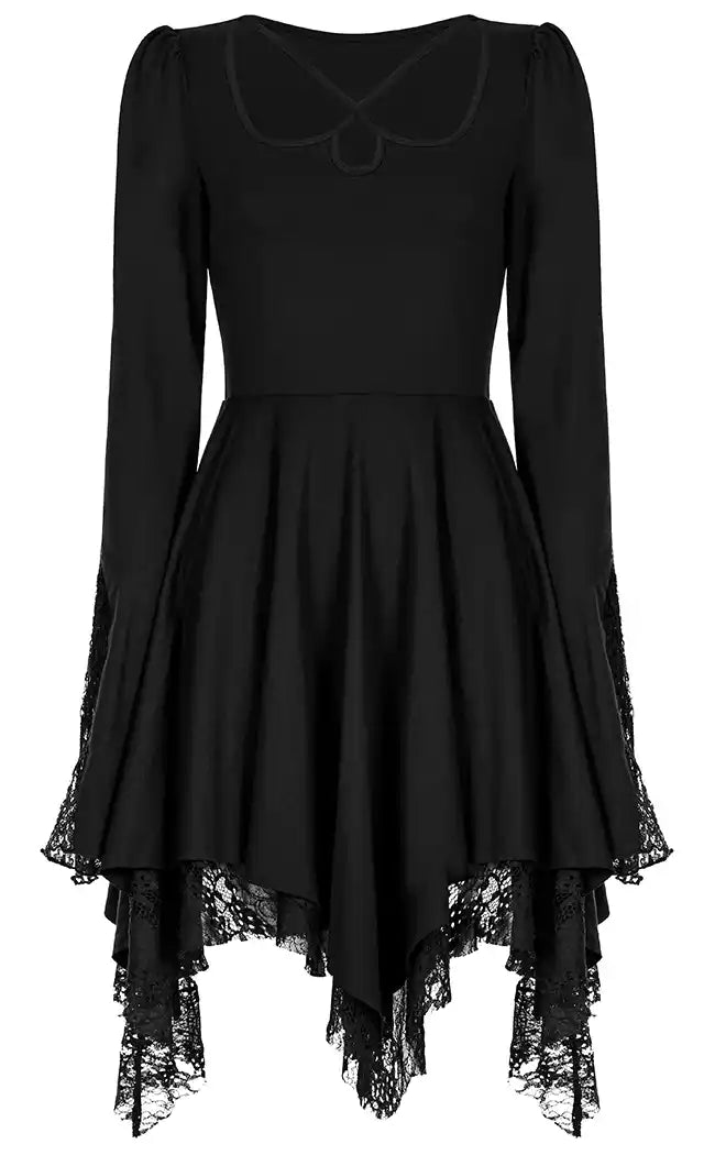 Into Temptation Black Lace Dress-Punk Rave-Tragic Beautiful