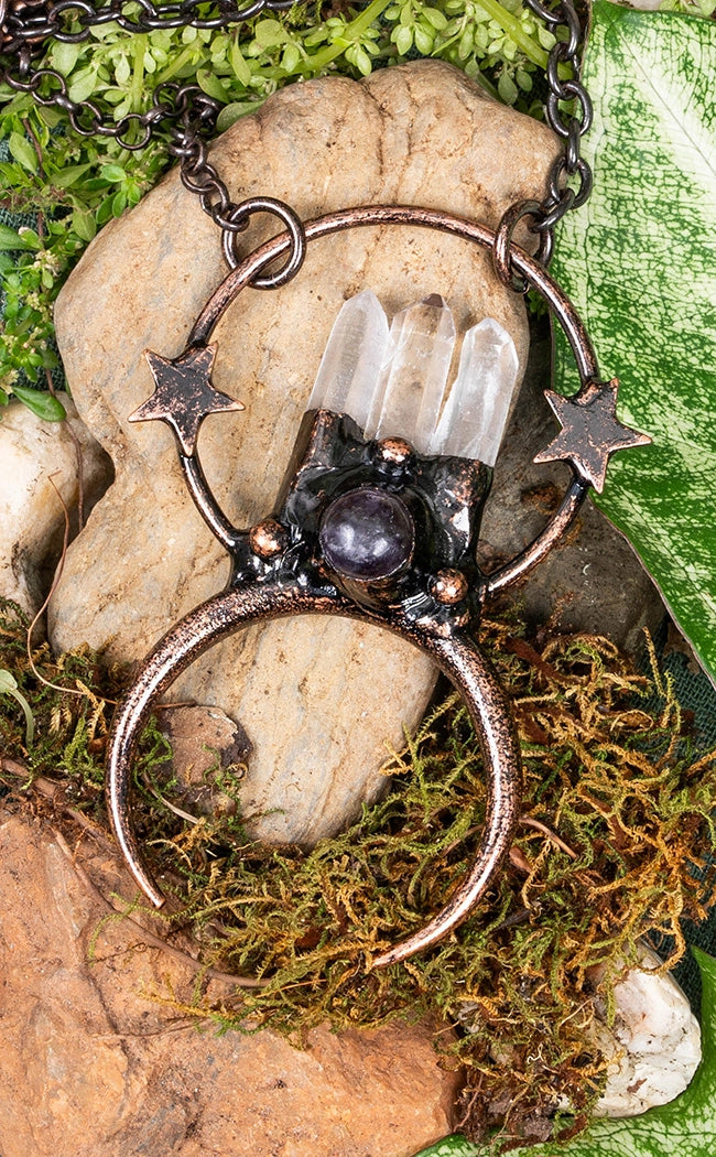 Juliette Clear Quartz & Amethyst Necklace