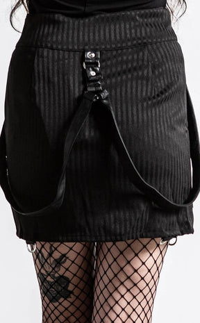 Katy Coffin Mini Skirt | Pinstripe-Killstar-Tragic Beautiful