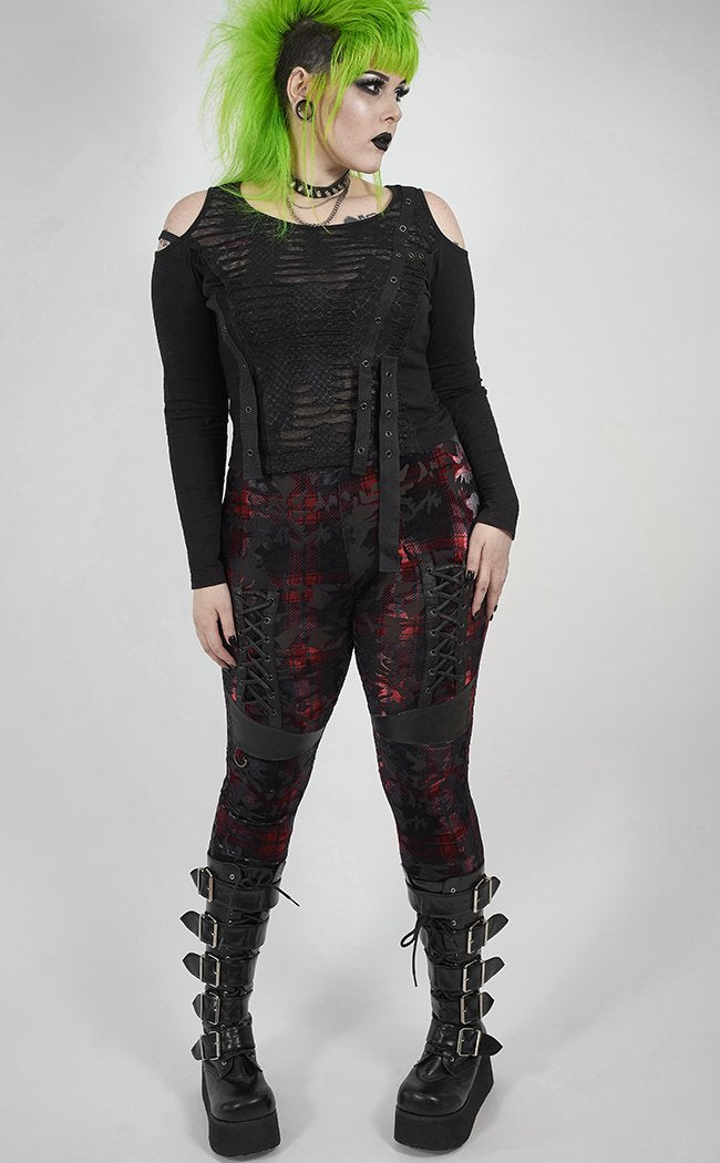 Kenning Velvet Leggings | Plus Size-Punk Rave-Tragic Beautiful