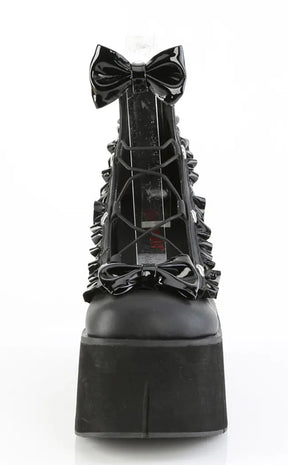 KERA-18 Black Vegan Ankle Strap Mary Janes-Demonia-Tragic Beautiful