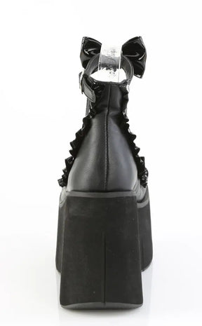 KERA-18 Black Vegan Ankle Strap Mary Janes-Demonia-Tragic Beautiful