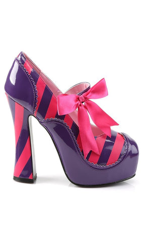 KITTY-32 Purple Pink Patent Heels-Funtasma-Tragic Beautiful