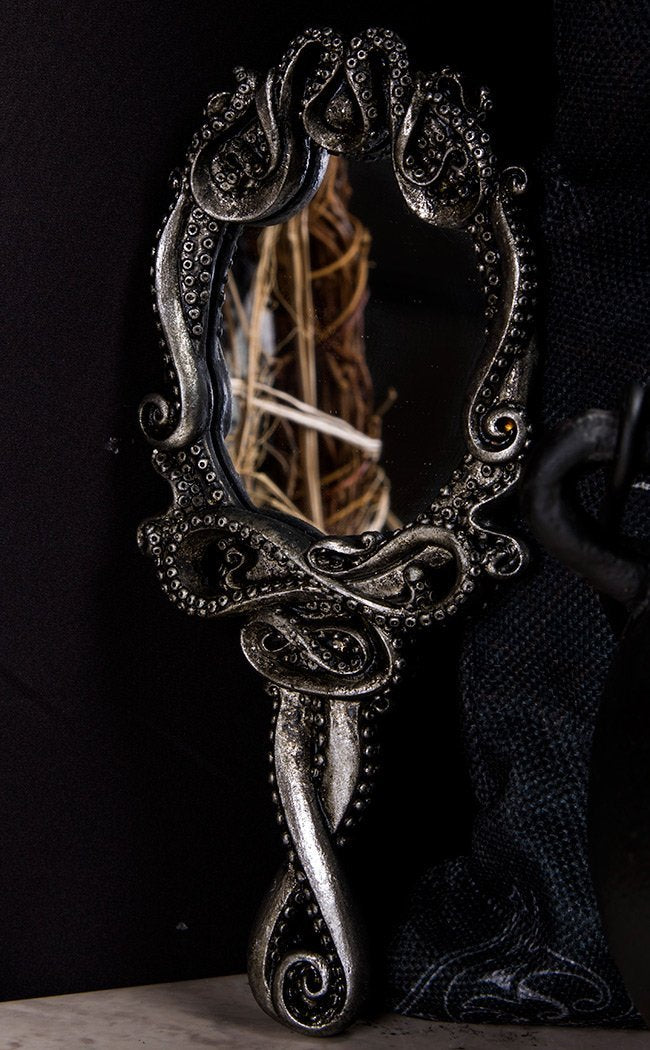 Kraken Hand Mirror-Alchemy Gothic-Tragic Beautiful